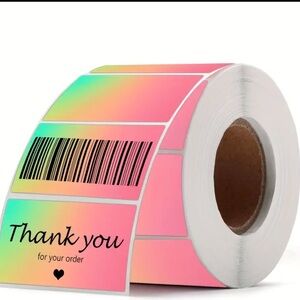 500pcs Direct Thermal Stickers Gradual Color Change Round Circle